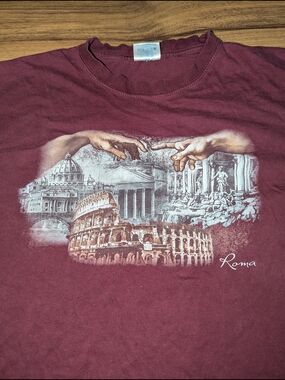 Michaelangelo The Creation Of Adam Roma Graphic T-shirt